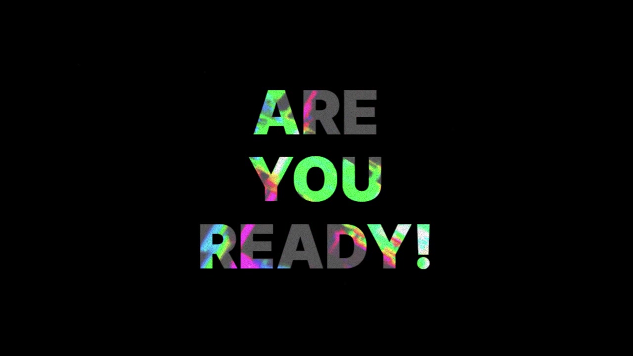 Are You Ready Text Animation with Glitch Effects