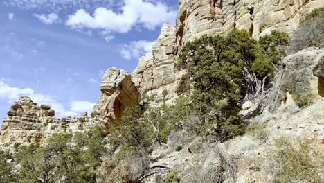 steep cliffs on hike into the grand canyon's south rim