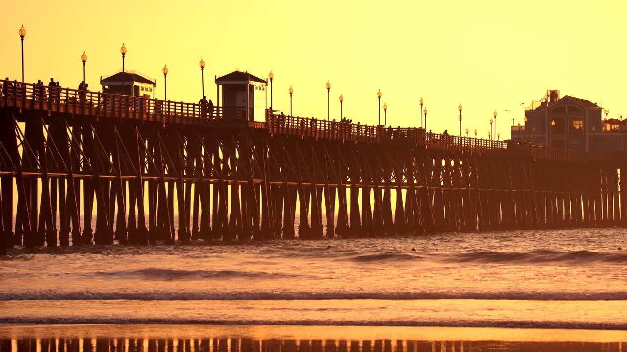 일몰, 오션사이드, 캘리포니아의 오션사이드 부두