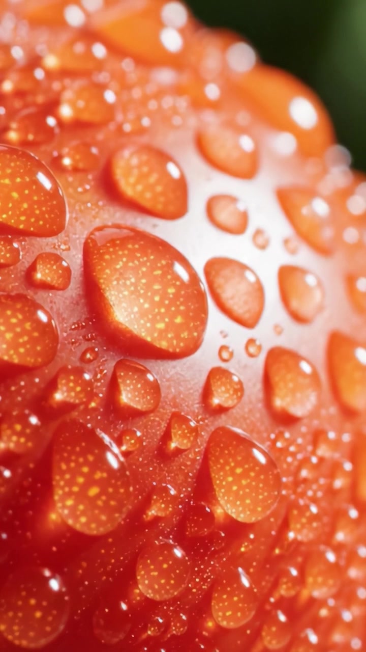Captivating Close-Up of a Juicy, Fresh Tomato Covered in Raindrops Like Beads of Glimmering Gemstones, Showcasing Its Vibrant Color and Texture Delightfully