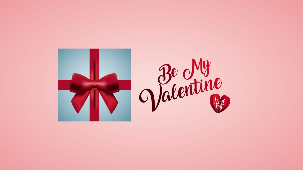 carta animata di san valentino con scatola regalo