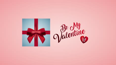 valentines day animated card with giftbox