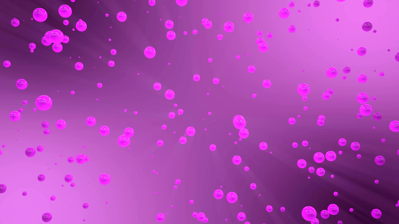 animación abstracta en 3d de bolas en un espacio sin aire