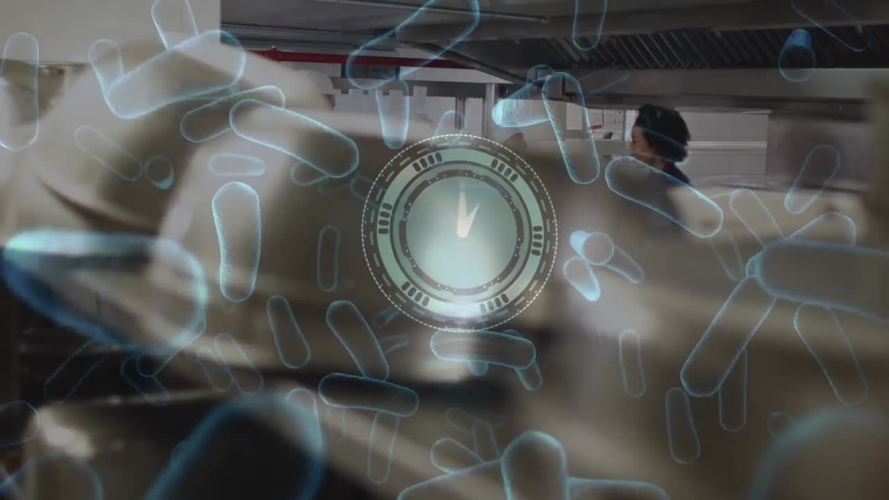 다양한 요리사들이 이야기하는 박테리아 세포의 애니메이션