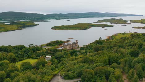 aerial of dunvegan castle