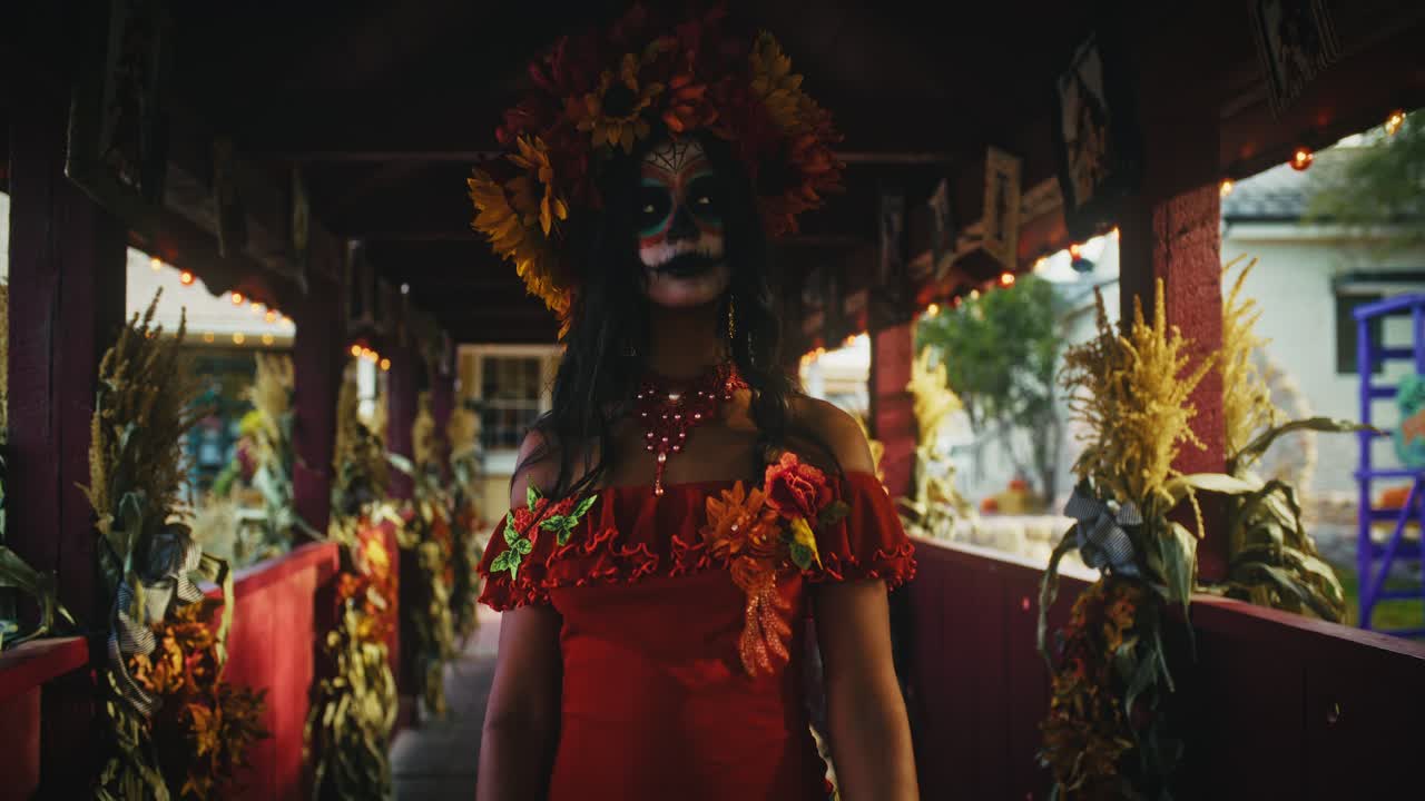 Day of the Dead Woman Costume Portrait