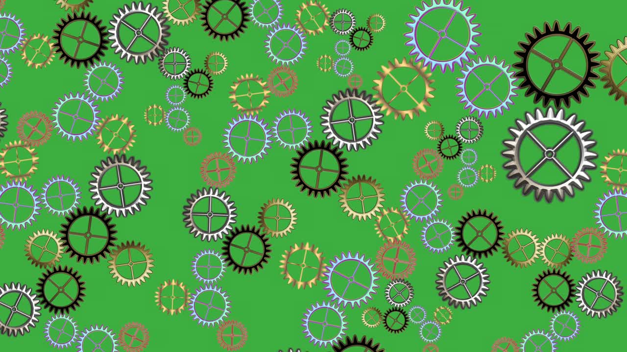 Gear cogwheels rotating together