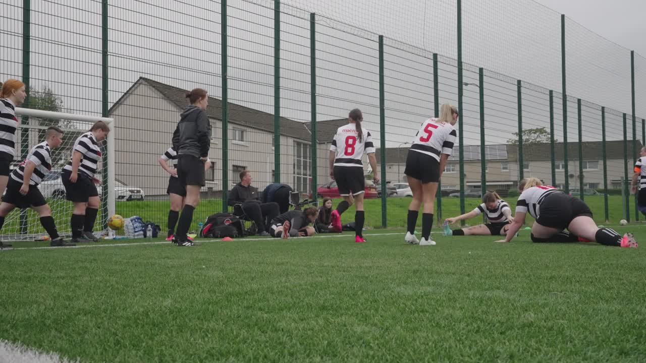 Women’s Soccer, coaches, pre-match stretch routines, sports equality