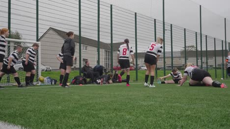 women’s soccer, coaches, pre-match stretch routines, sports equality