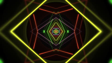 motion abstract neon geometric shape in space laser club background 2