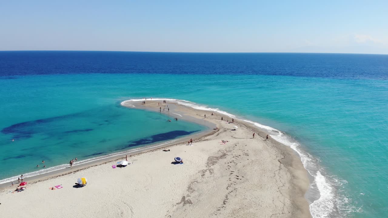 The famous head of the beautiful and wonderful beach of Possidi, Halkidiki, Greece