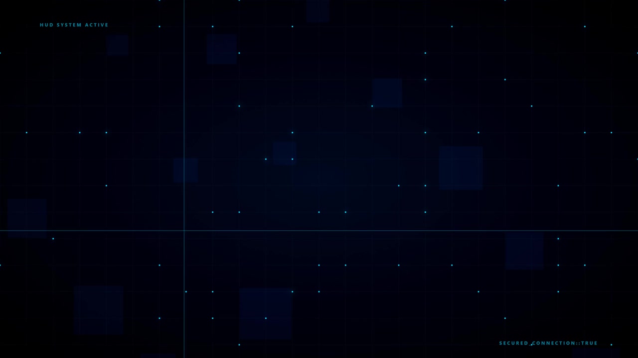 Digital HUD Interface with Scanning Grid and Data Points