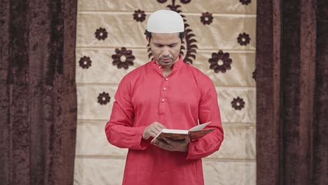 muslim man admiring the author of the well written book