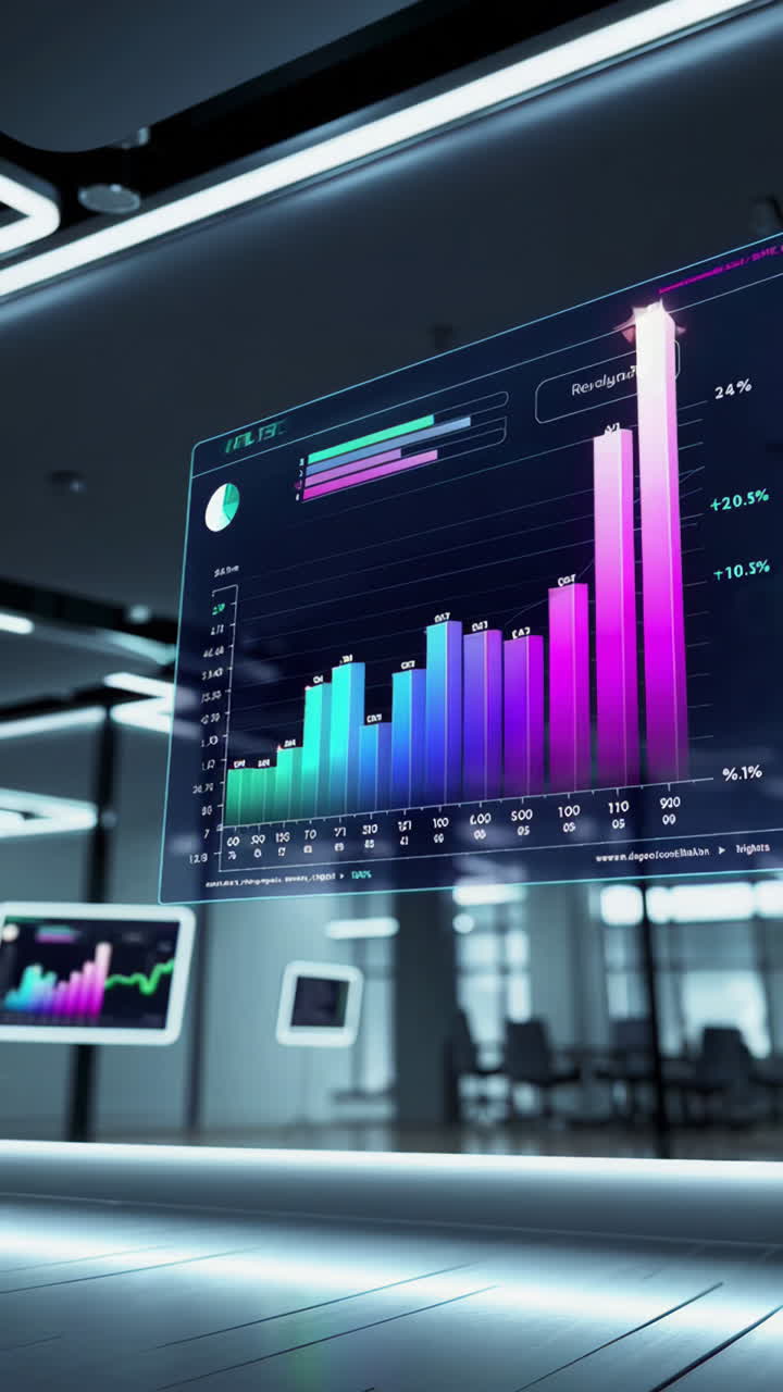 Modern Business Dashboard with Economic Trends Visualization