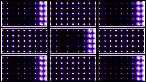 patrón de visualización de luz con led púrpura