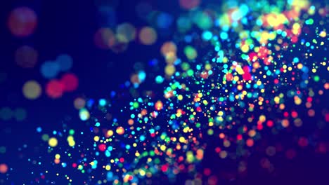 abstract background particles in air, luma matte as alpha channel. glitter magic multicolor particles fly or float and glow in viscous liquid with amazing shining bokeh for fantastic festive bg in 4k.