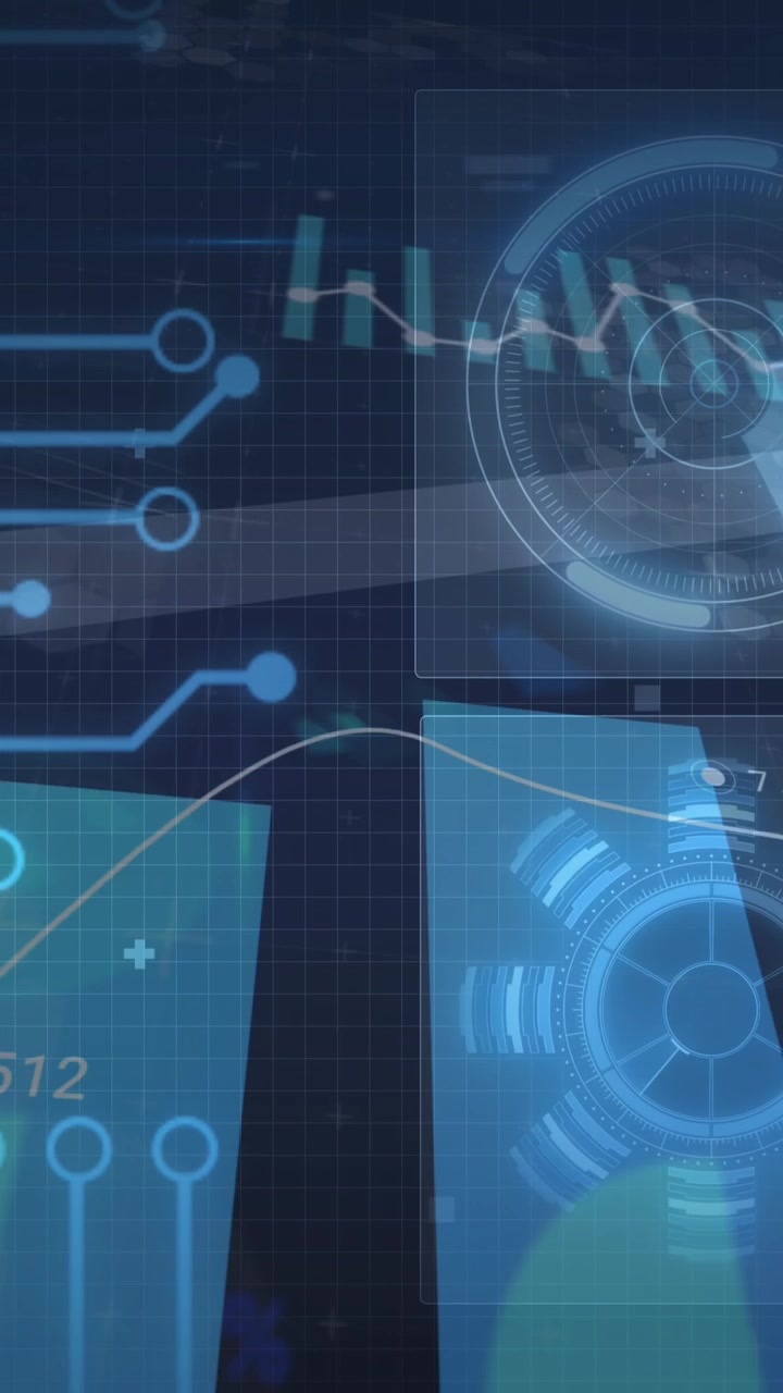 Animation of financial data processing over statistics