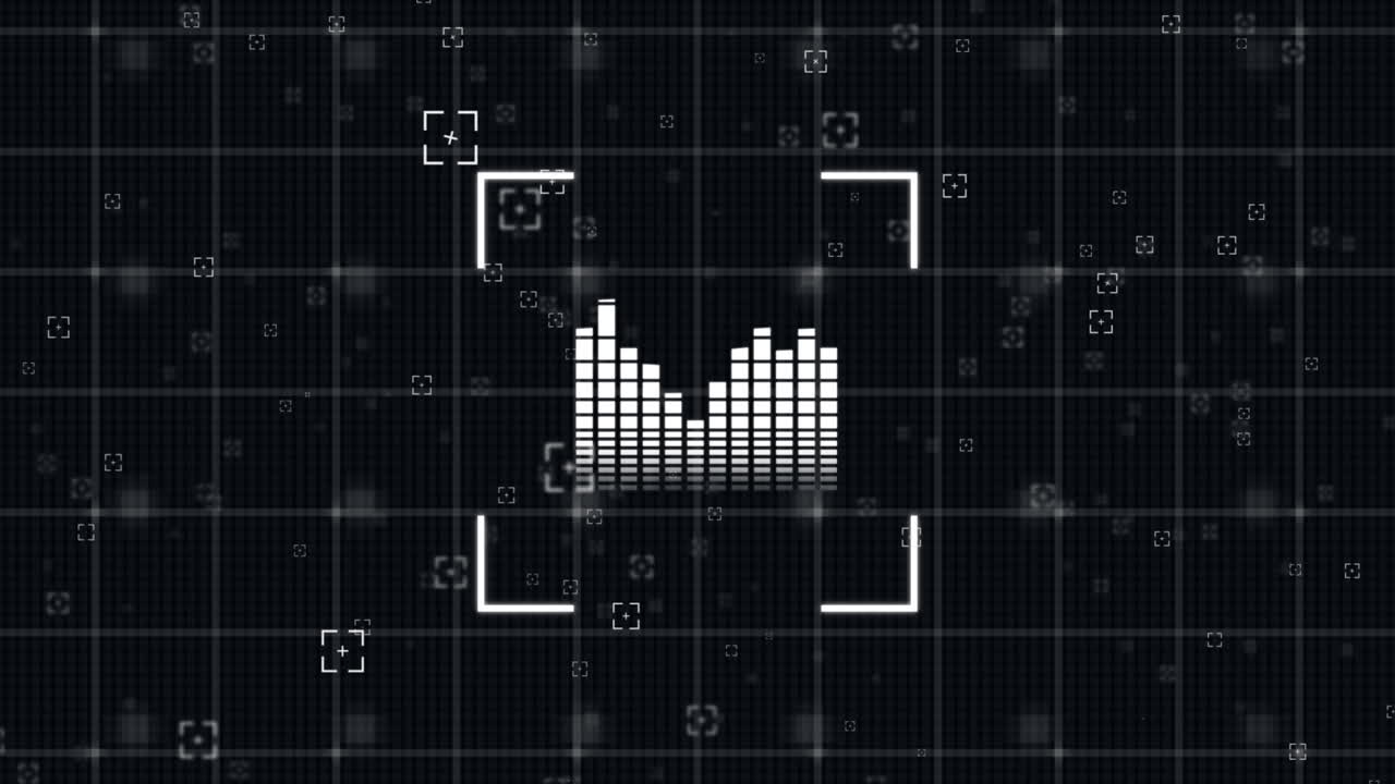 animación de cuadrados y columnas que se mueven sobre fondo negro