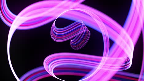 flujo de luz bg en 4k. fondo en bucle abstracto con rastros de luz, flujo de líneas de neón rojo azul en el espacio se mueven para formar formas espirales en bucle. fondo de diseño de movimiento moderno de moda. efecto de luz,