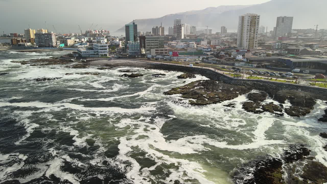 vista aérea de un avión no tripulado, iquique, chile
