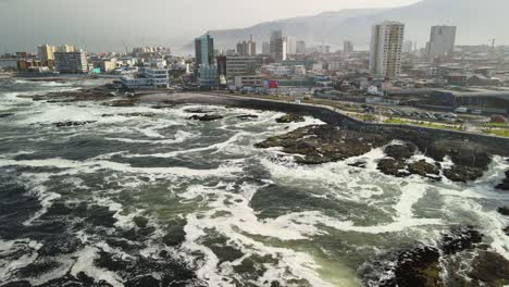 drone aerial view, iquique, chile