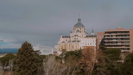 royal palace in madrid - distant view