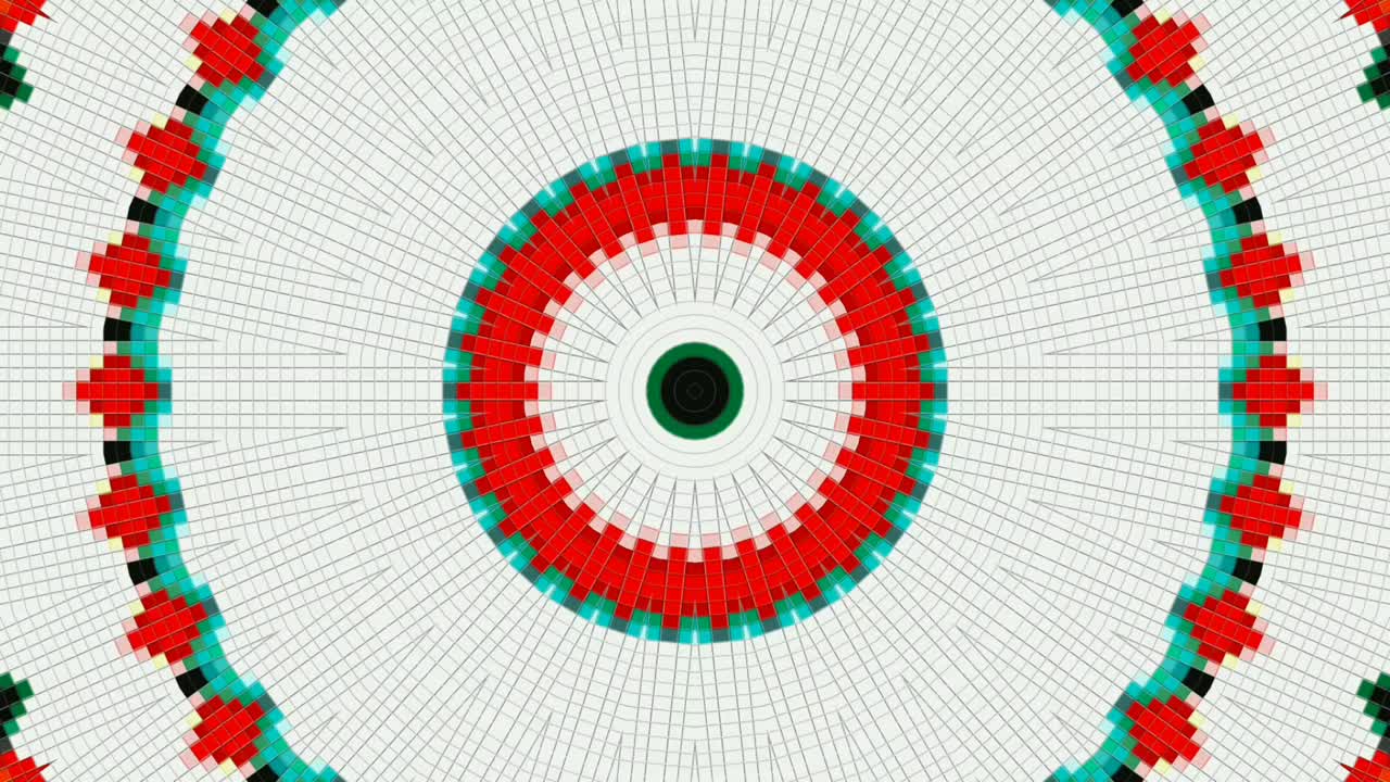 Colorful waves sinking in the center - animation