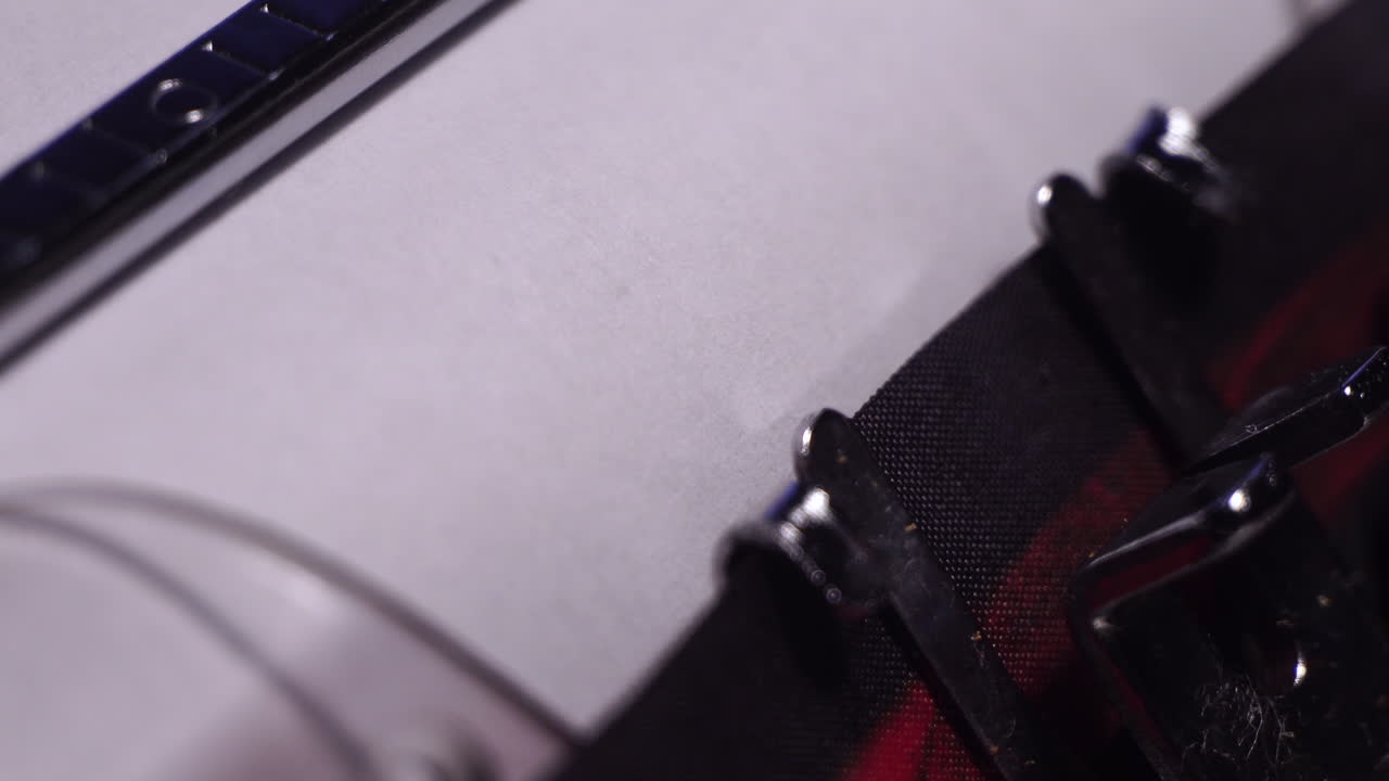 Year 1911, Typing on White Paper in Vintage Typewriter, Macro Close Up