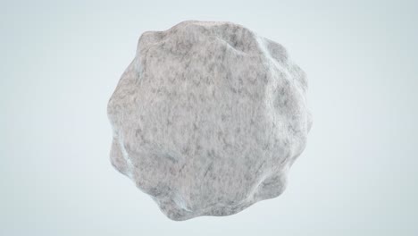 3d sphere morphing shape, snow ball, ice ball, goo, render animation, seamless loop