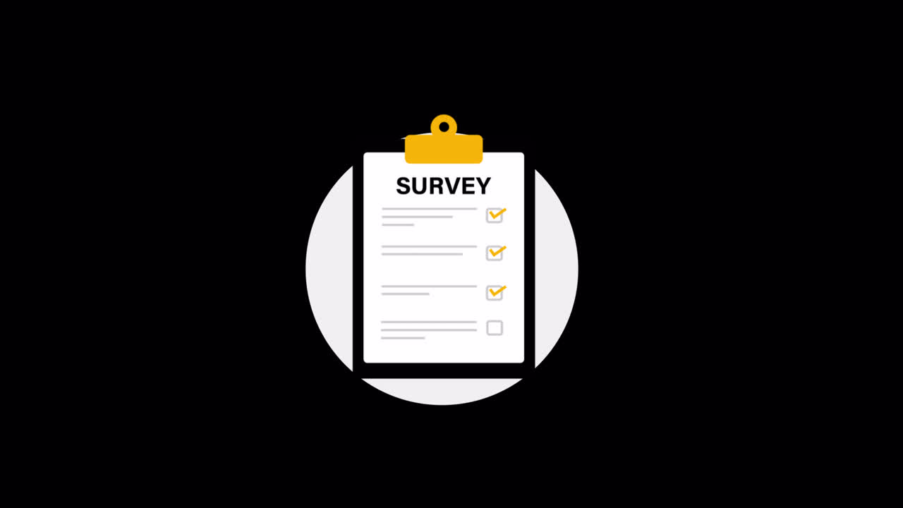 Animated Survey Form with Checkboxes Being Filled