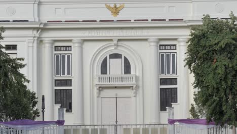 impressive white government building in thailand