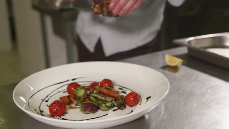 chef preparing a gourmet chicken dish