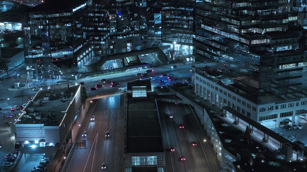 Premium stock video - Busy traffic at night underpass and overpass ...