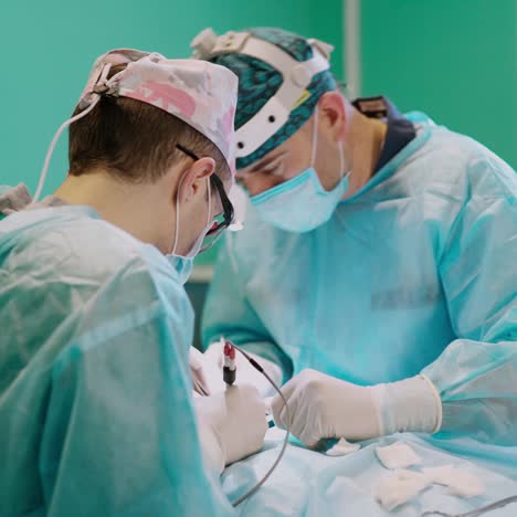 team of doctor performing surgery