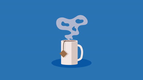 té caliente en una taza