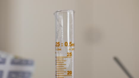 macro image of a test tube