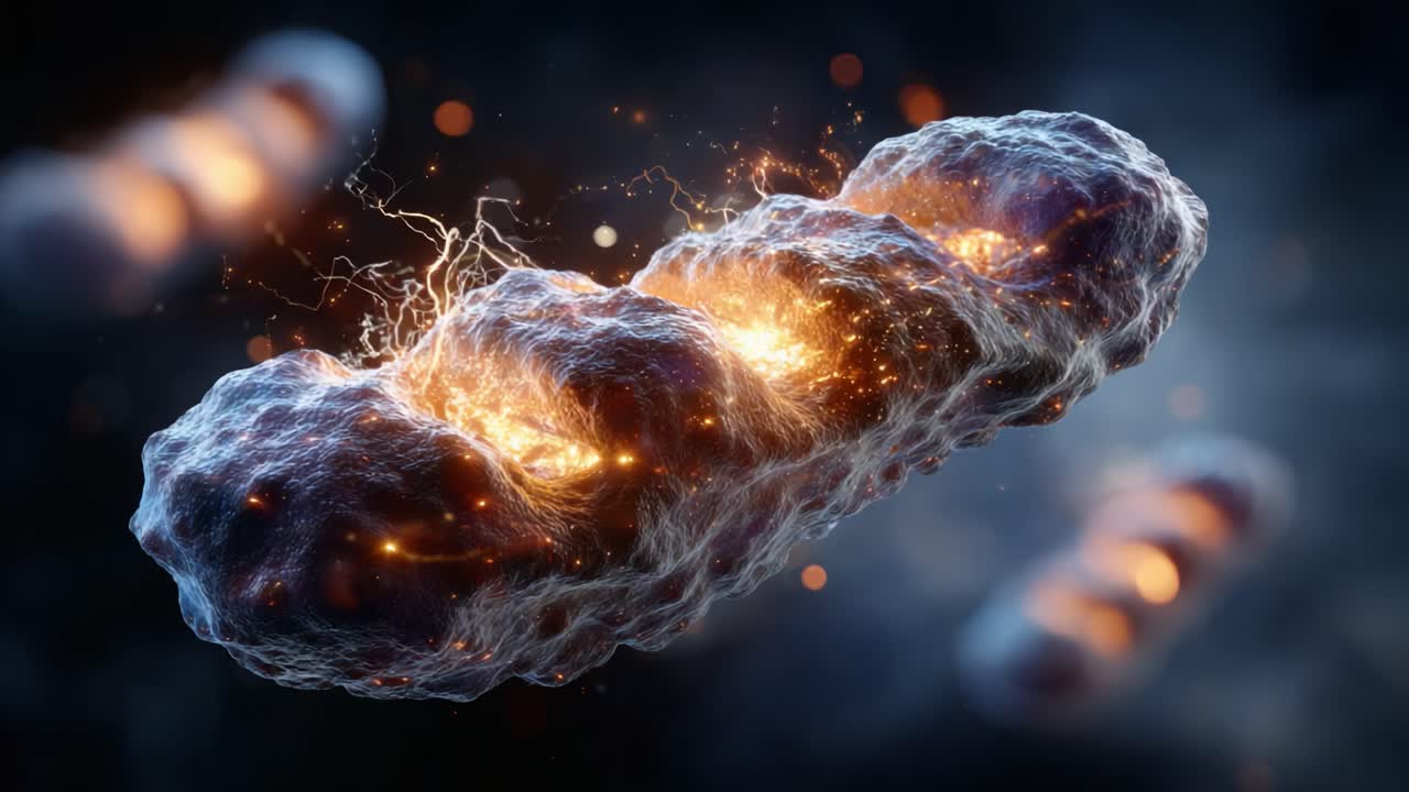 An Electrifying Glimpse into Cellular Structures: The Dynamic Life of Mitochondria Captured in Stunning Visualization, Highlighting Energy Production and Cellular Functions