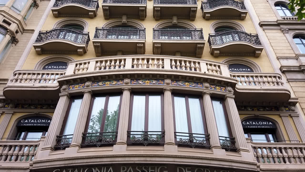 Front view of the Hotel Catalonia Passeig de Gracia in Barcelona, Spain