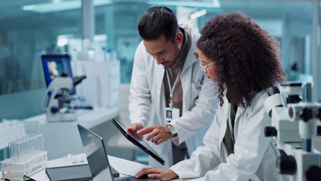 Scientists Collaborating in a Laboratory