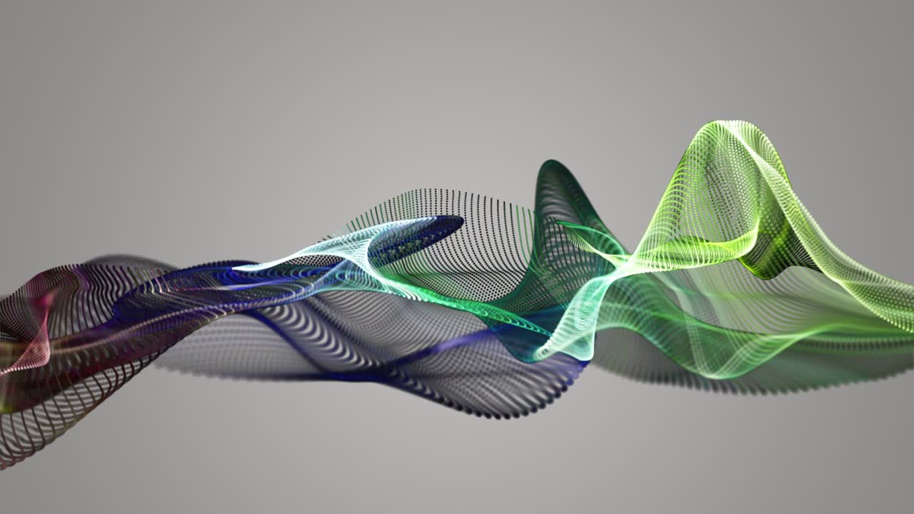 animación fantástica con objeto de onda de partículas en cámara lenta y espacio para texto, 4096x2304 bucle 4k