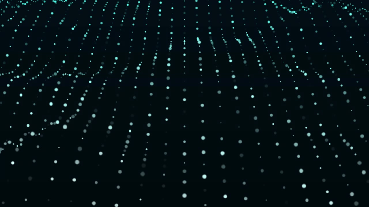 Abstract Digital Wave of Glowing Particles