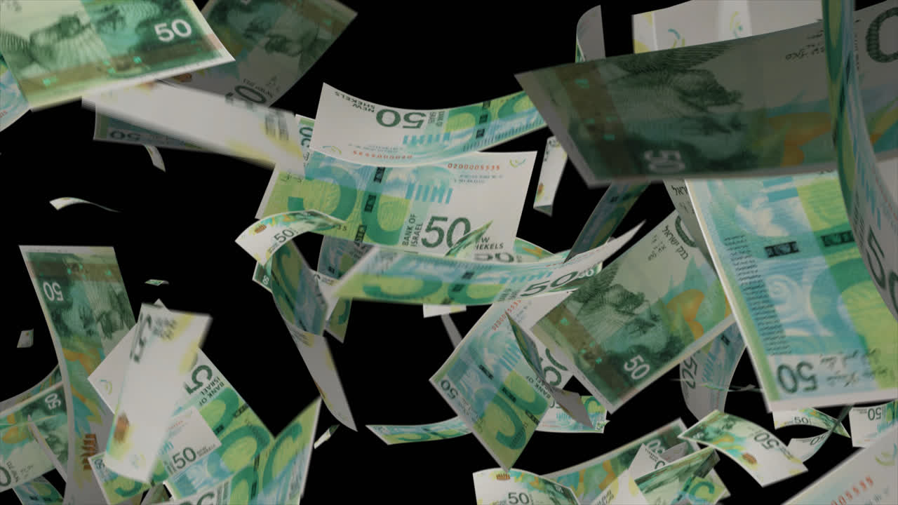 Fifty Israeli Shekels Falling