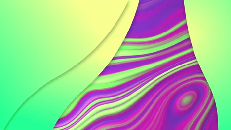 Animation-of-shapes-over-moving-colourful-liquid-background