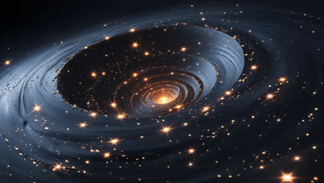 cosmic spiral with glowing stars