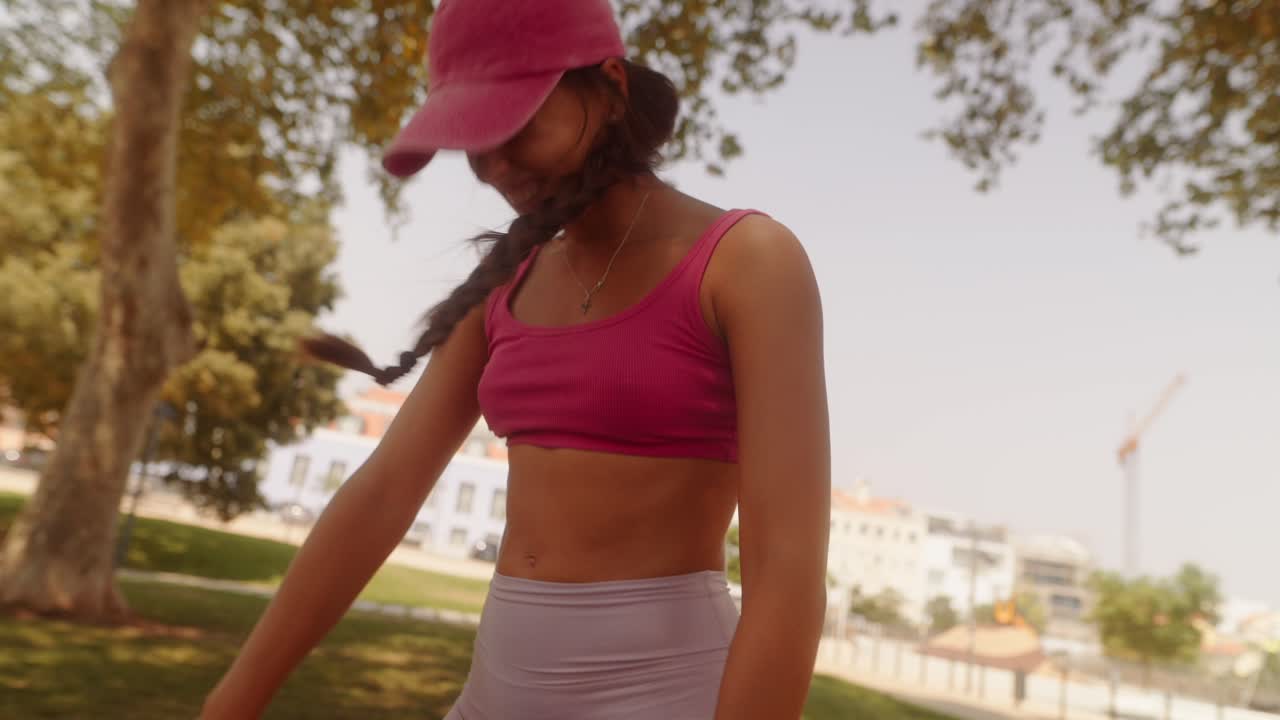 Woman exercising in the park