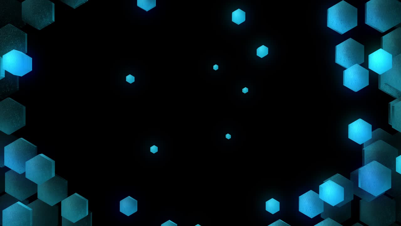 animación hexagonal abstracta patrón multicolor concepto suave de 4k