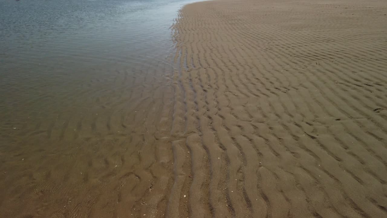 네덜란드 zeeland 북부 바다의 해안선과 물 - 4k60