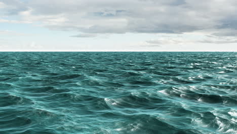 digitally generated blue ocean moving