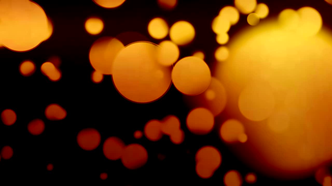 빈티지 추상, 원형, 노란색 그라디언트, 블랙 배경에 흐르는 보케, 축하, 축하 파티, 새해 축하, 크리스마스 축하