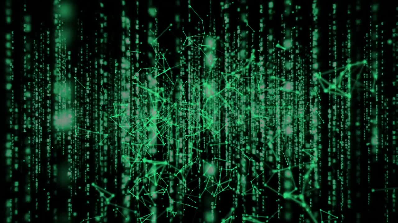 다각형 연결 점과 선을 가진 매트릭스 루프